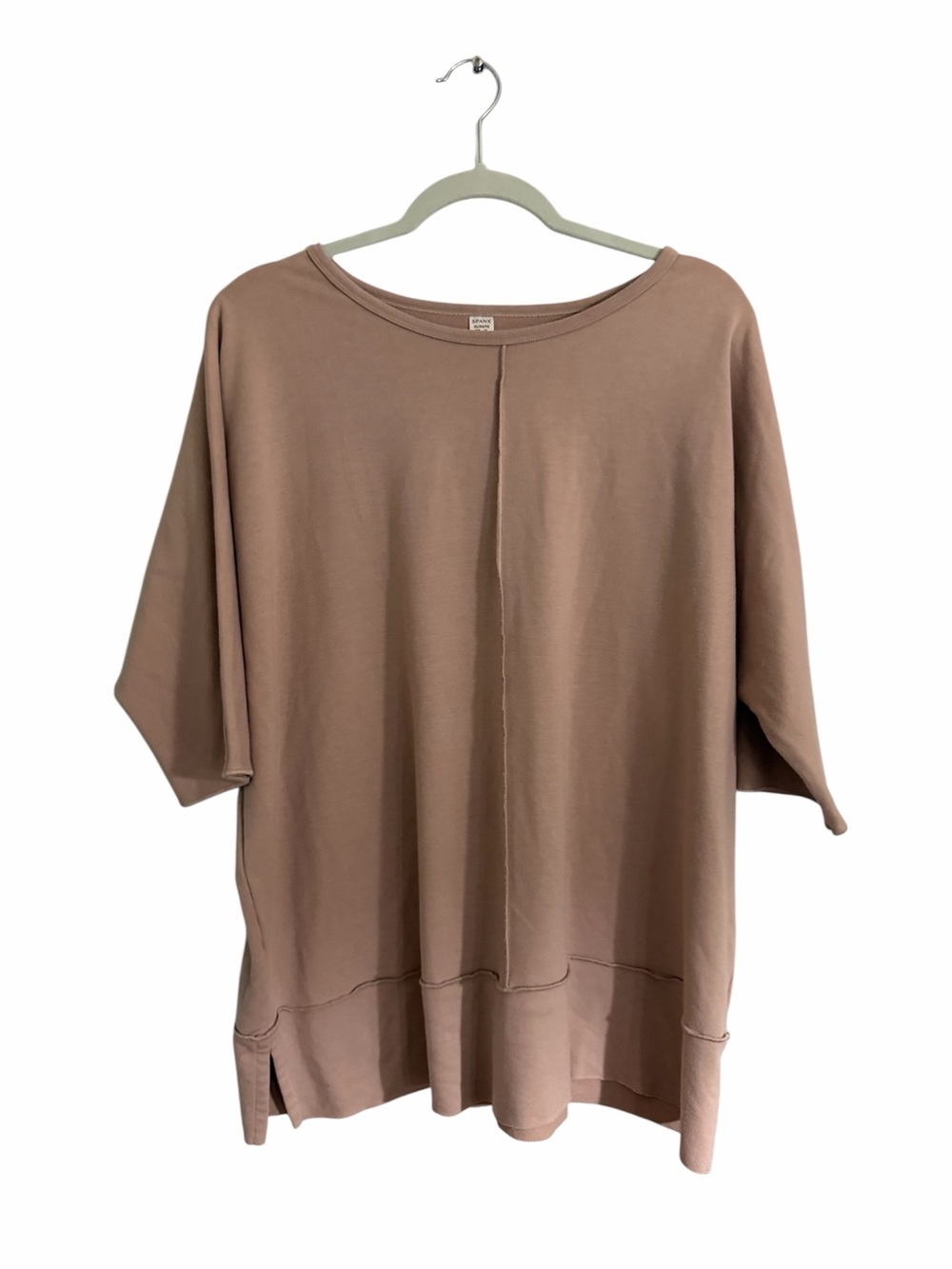 SPANX Short Sleeve Oversized Tunic Top in Dusty Mauve
